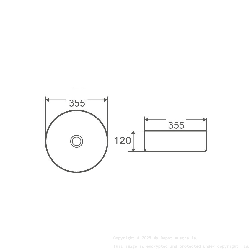 Otus Countertop Art Basin Matt White