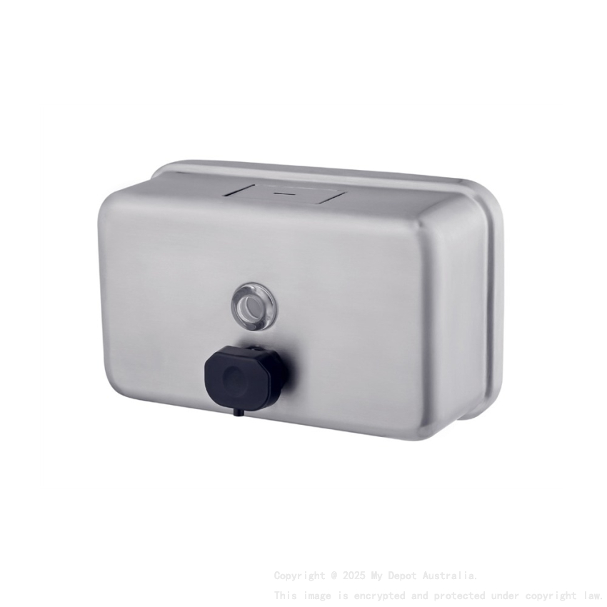 208X124X73mm Bradley Australia Map Horizontal Satin SS Soap Dispenser