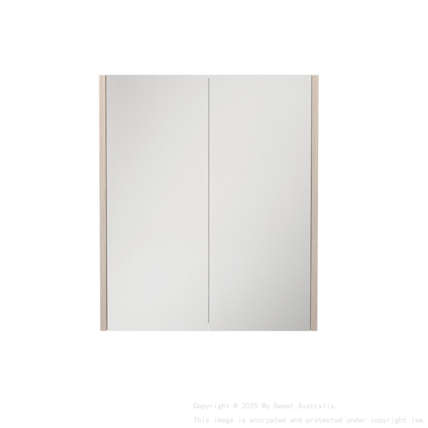 600×720×150mm Coastal Oak Camden Pencil Edge Shaving Cabinet