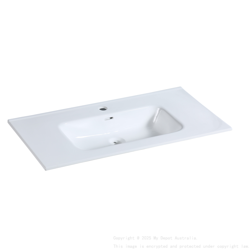 1200mm O Shape Basin Thin Edge Ceramic Vanity Top