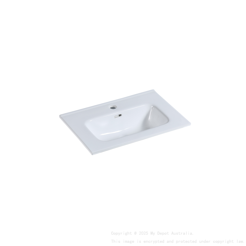 600mm O Shape Basin Thin Edge Ceramic Vanity Top