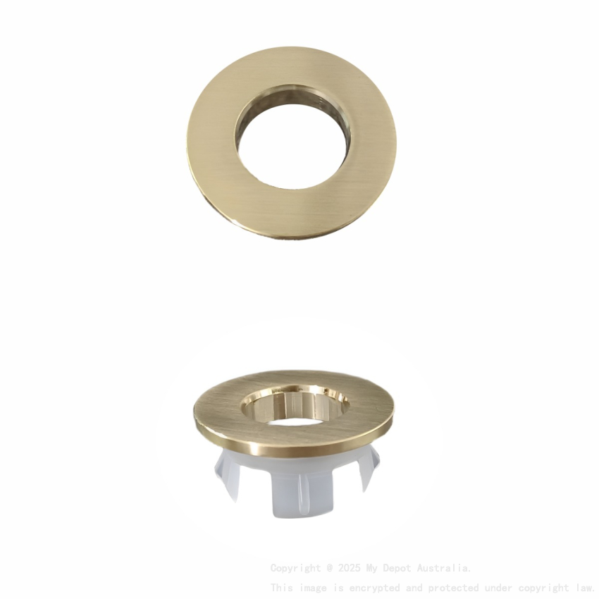 Brush Gold Overflow Ring