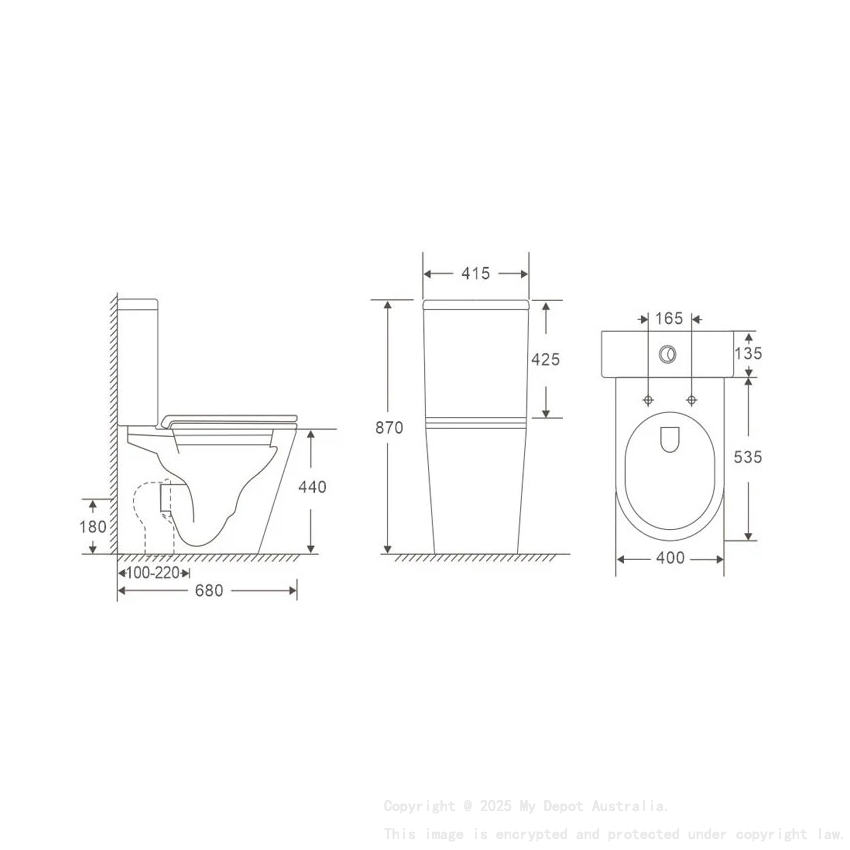 OXFORD Gloss White Back To Wall Toilet Suite