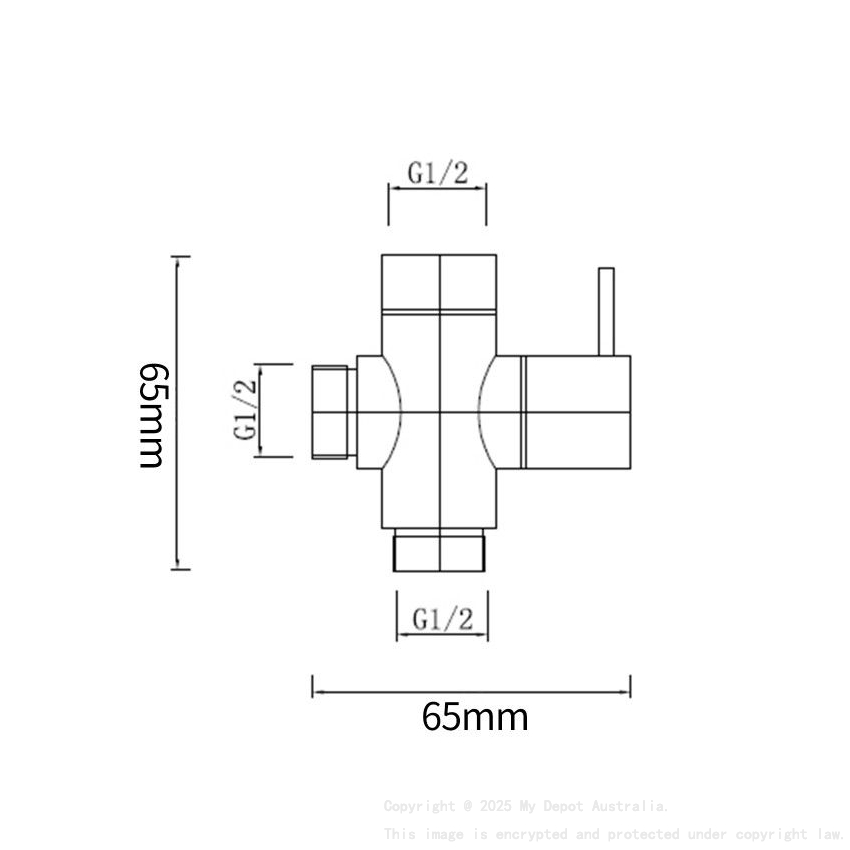 Black Bidet Spray's Brass Diverter