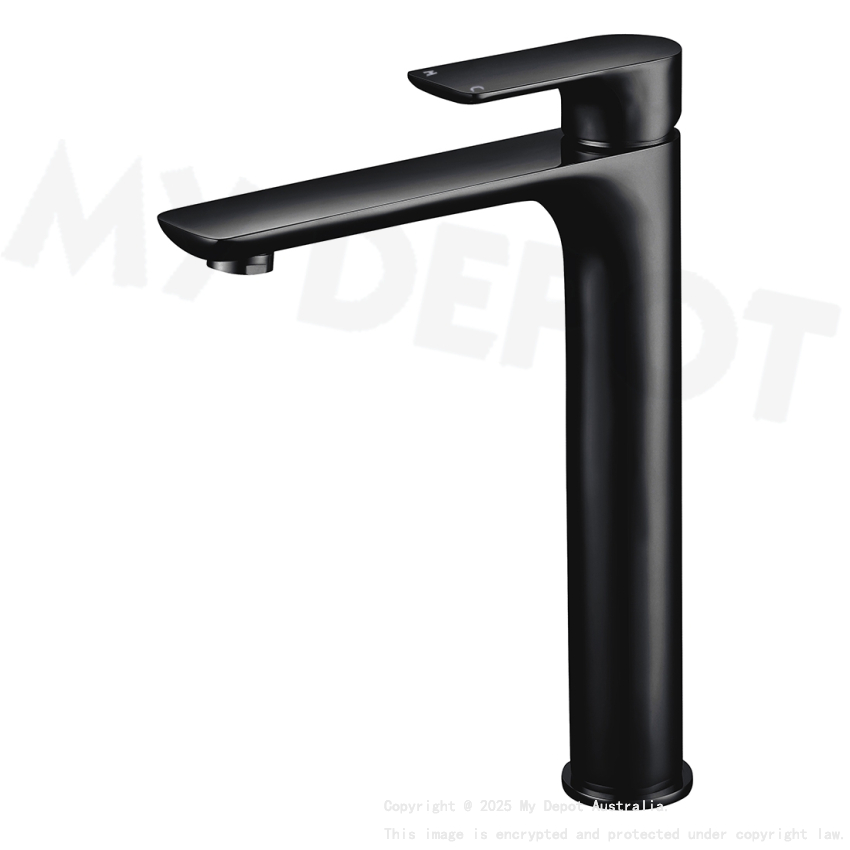 Black Bathroom Tall Basin Sink Mixer Tap