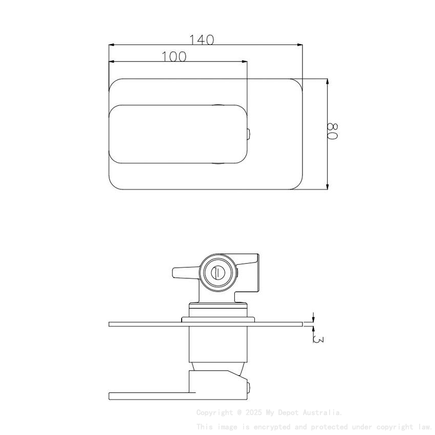 IVANO Series Solid Brass Black Shower/Bath Wall Mixer