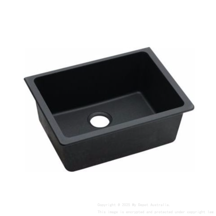 Black Granite Quartz Stone Top/Undermount Kitchen Sink Single Bowl 635*469*241mm