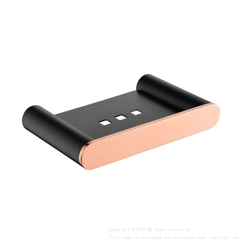 Rushy Black & Rose Gold Soap Dish Holder