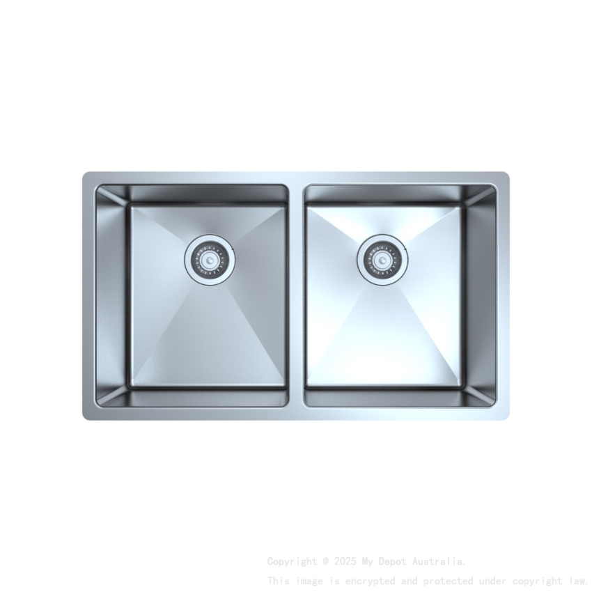 808*470*229mm Otus Double Bowl Undermount Sink