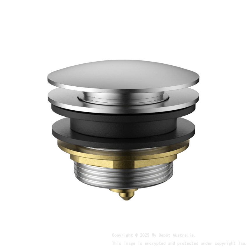 40mm Bath Pop-Up Plug With Removabel Waste No Overflow Brushed Nickel