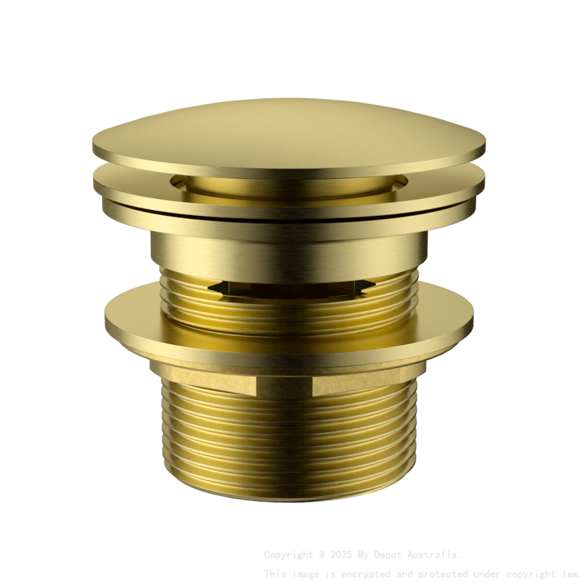 40mm Bath Pop-Up Plug With Removabel Waste With Overflow Brushed Gold