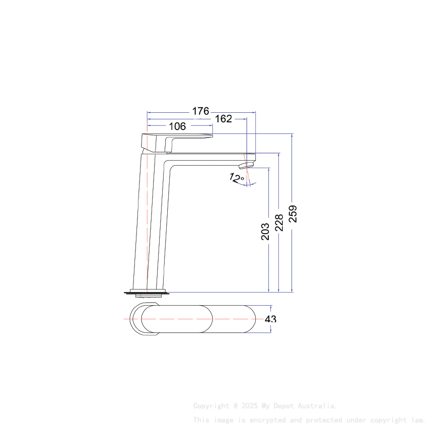 Cora High Rise Basin Mixer Matt Black