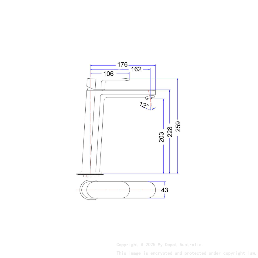 Cora High Rise Basin Mixer Chrome