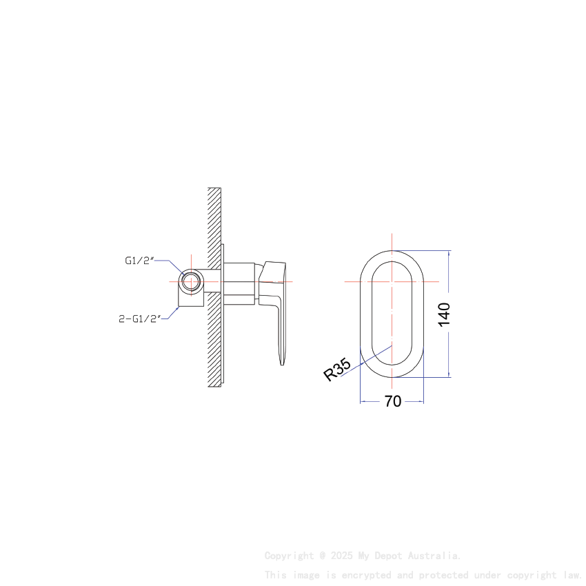 Cora Wall Mixer Matt Black