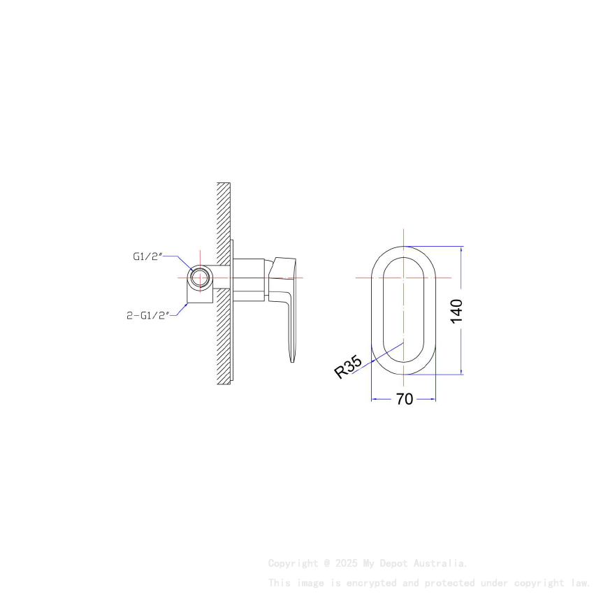 Cora Wall Mixer Chrome