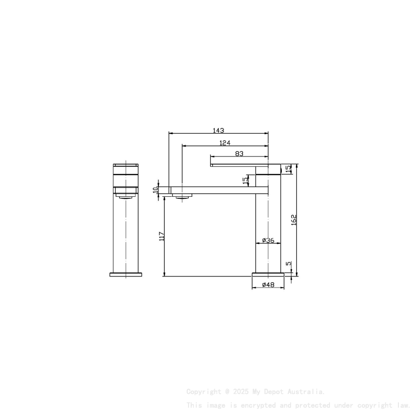 Ruki Basin Mixer Matte Black