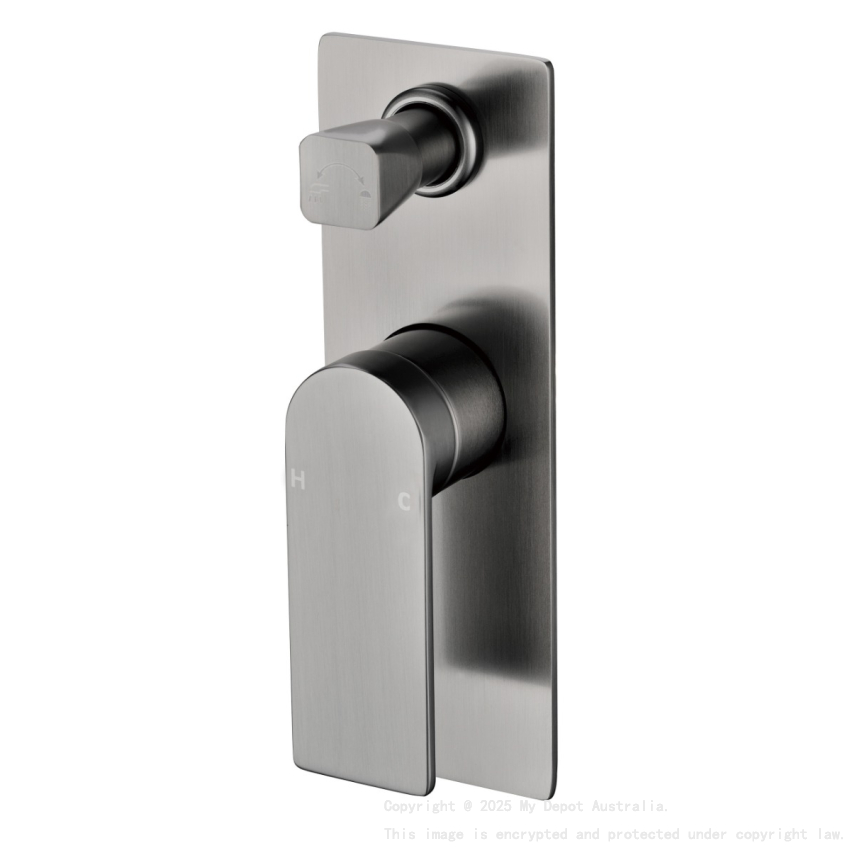 Ruki Wall Mixer with Diverter Gunmetal