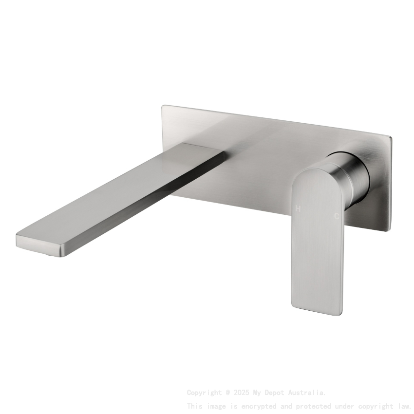 Ruki Wall Basin Mixer Brushed Nickel