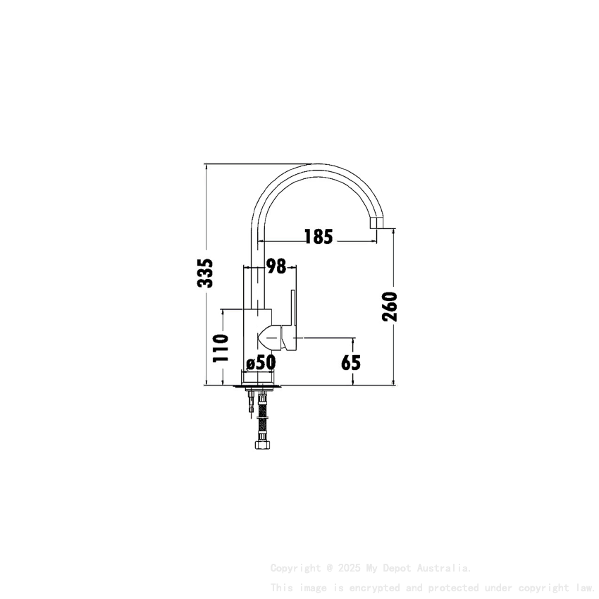 Otus Pin Handle Sink Mixer Chrome
