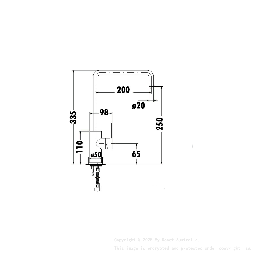 Otus Pin Handle Sink Mixer Chrome