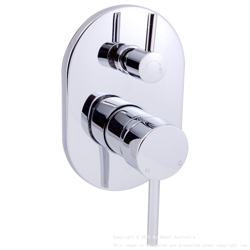 Otus Wall Mixer With Diverter Chrome