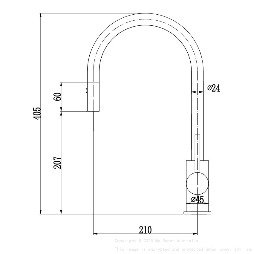 Otus Pull Out Sink Mixer Chrome