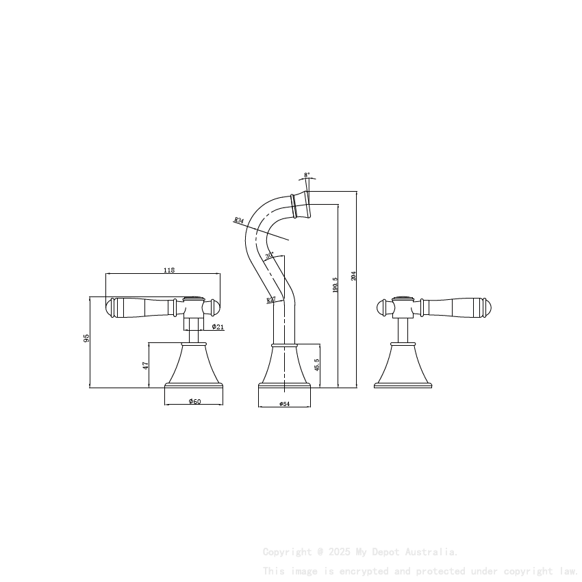 Clasico Bath Set in Matt Black