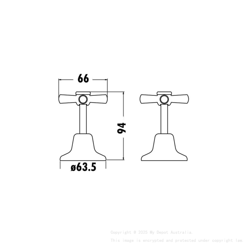 Wall Top Assemblies Chrome