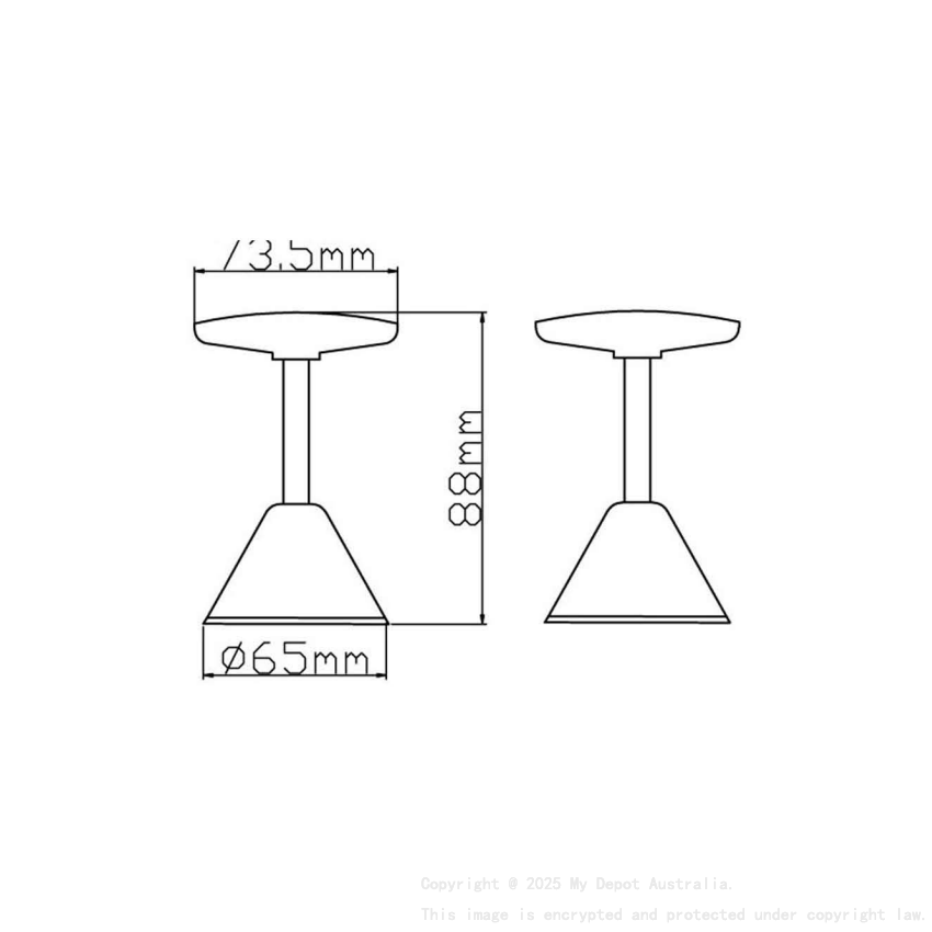 Wall Top Assemblies Chrome