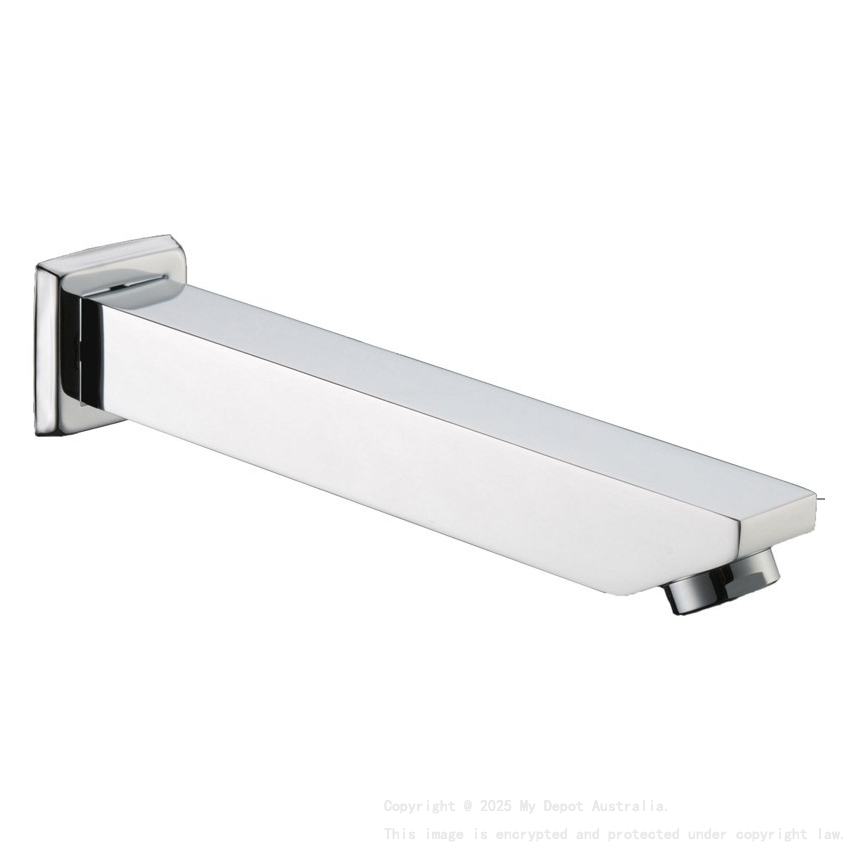 Yale Square Bath Spout 160mm Chrome