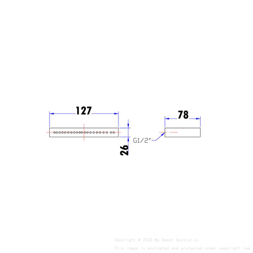 Yale Rectangle Spray Bath Spout Chrome