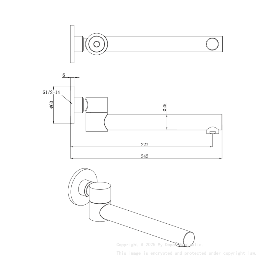 OTUS SWIVEL BATH SPOUT Brushed Nickel