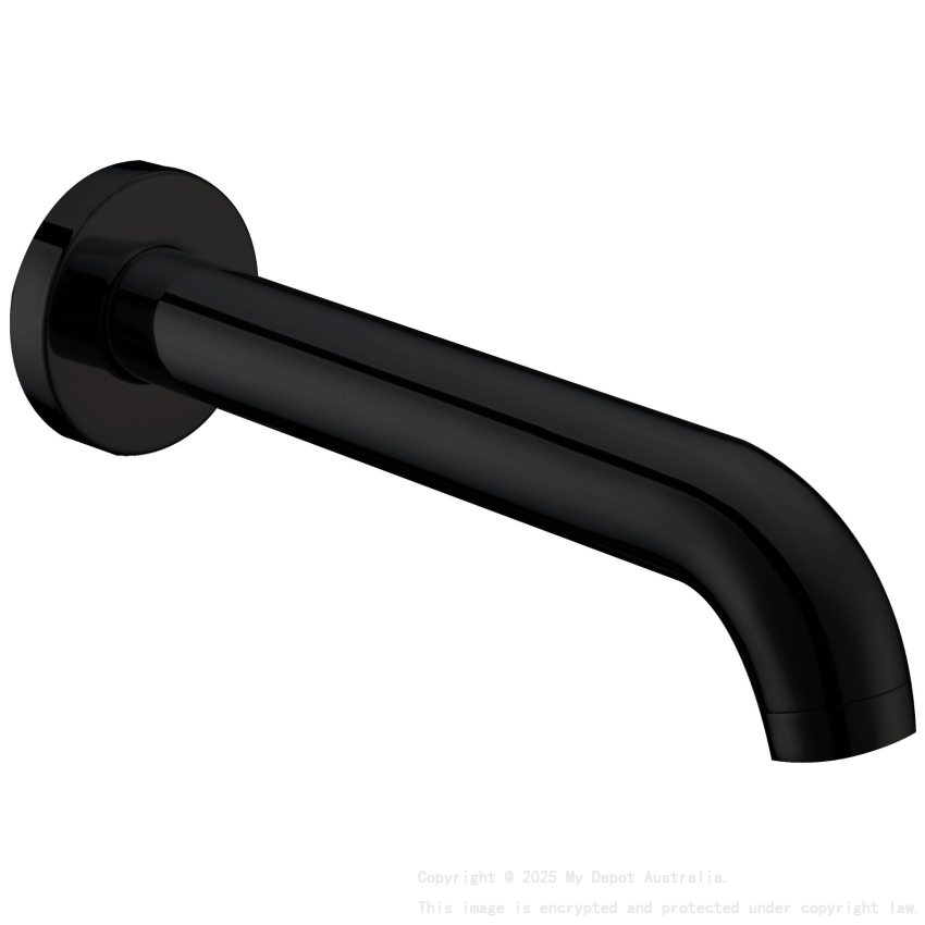 Yale L-Cylinda Bath Spout 200mm Matt Black