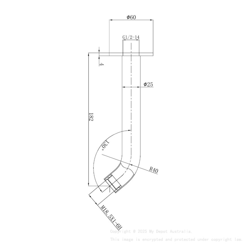 Otus Slimline SS Bath Spout Brushed Stainless Steel