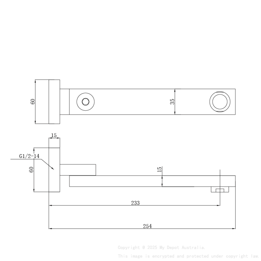 Rosa Swivel Bath Spout Chrome