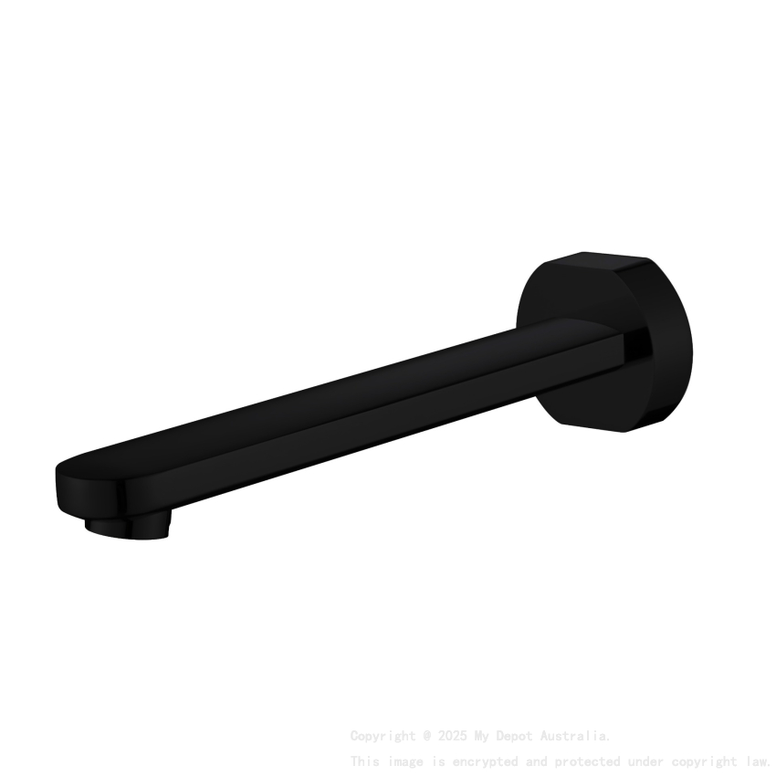 Cora Bath Spout 200mm Matt Black