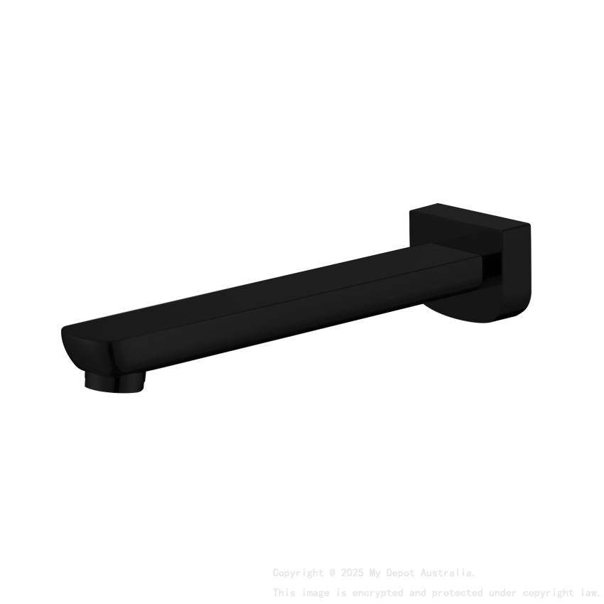 Eden Bath Spout 200mm Matt Black