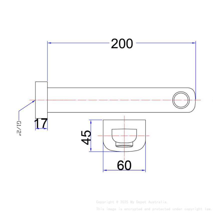 Eden Bath Spout 200mm Matt Black