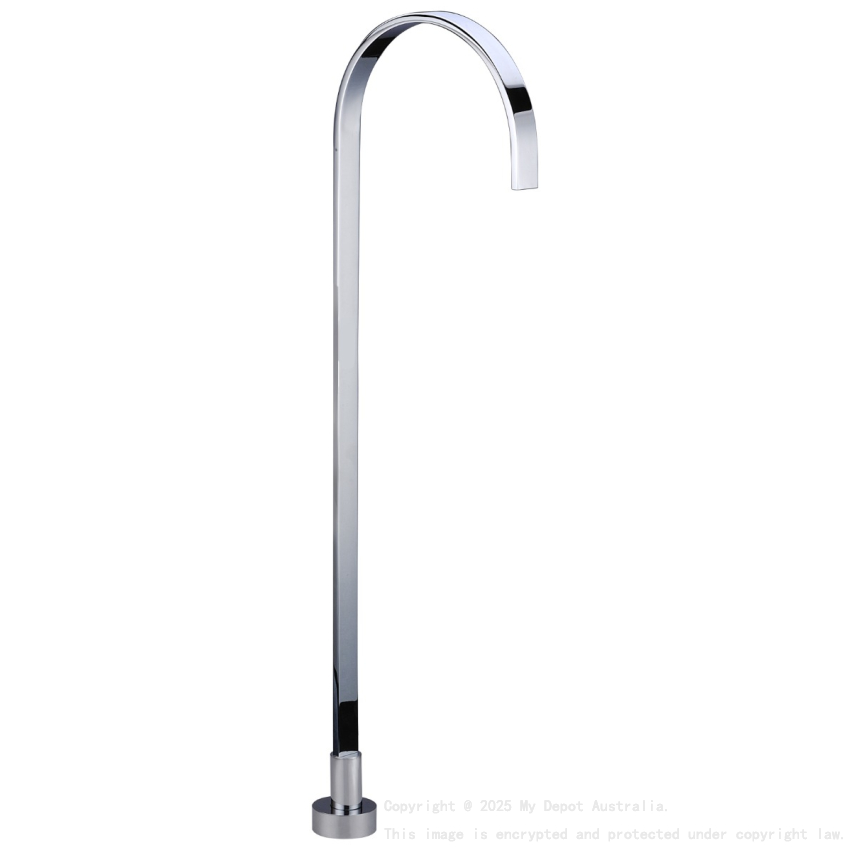 Yale Rectangle Floor-Mounted Bath Spout Chrome