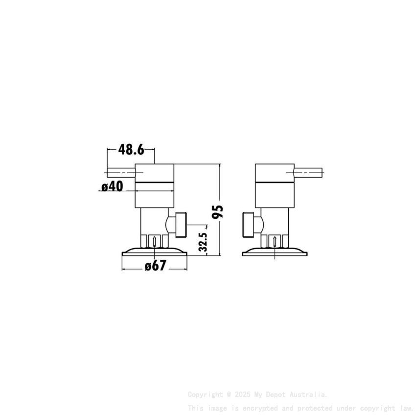 Washing Machine Stops 1/4 Turn Chrome