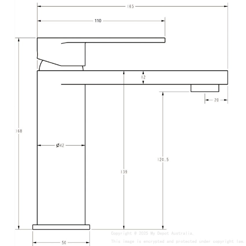 Sora SS Basin Mixer Matt Black