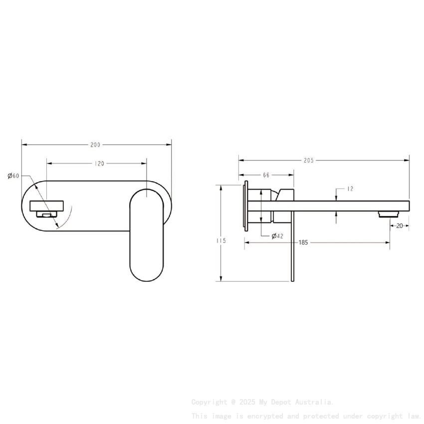 Sora SS Wall Basin Mixer Trim Kits Chrome
