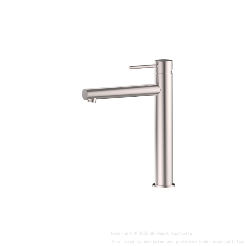 Otus Slimline SS Highrise Basin Mixer Brushed Stainless Steel