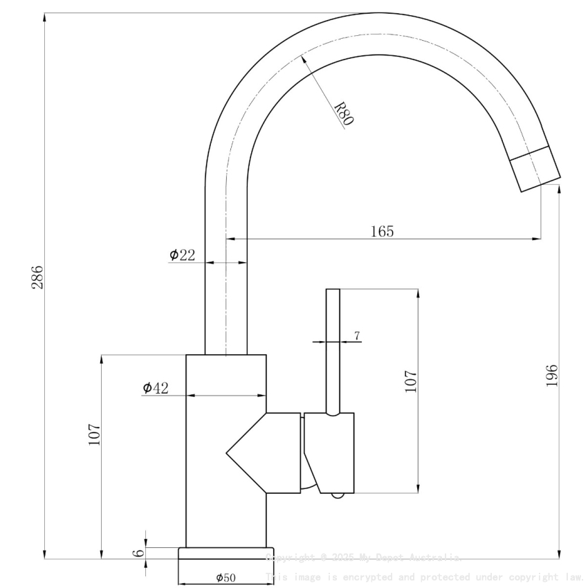 Otus Slimline SS Gooseneck Basin Mixer Chrome
