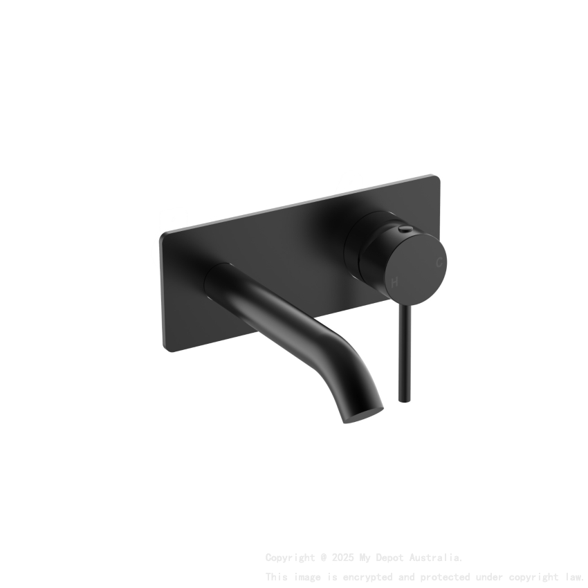 Otus Slimline SS Wall Basin Mixer Trim Kits in Matt Black