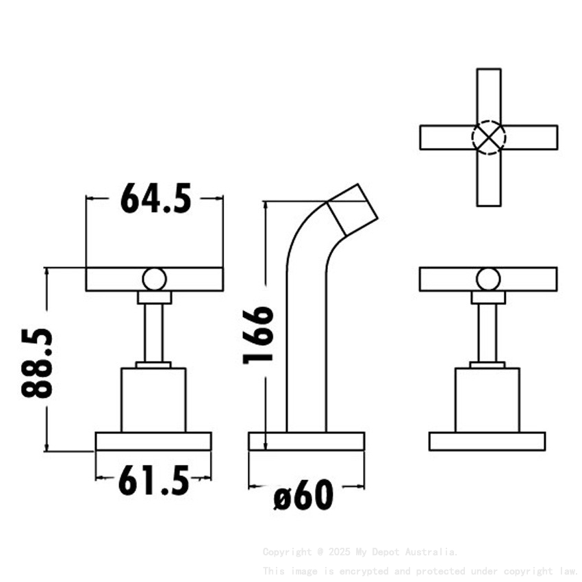 Plnz Bath Tap Set Brushed Nickel