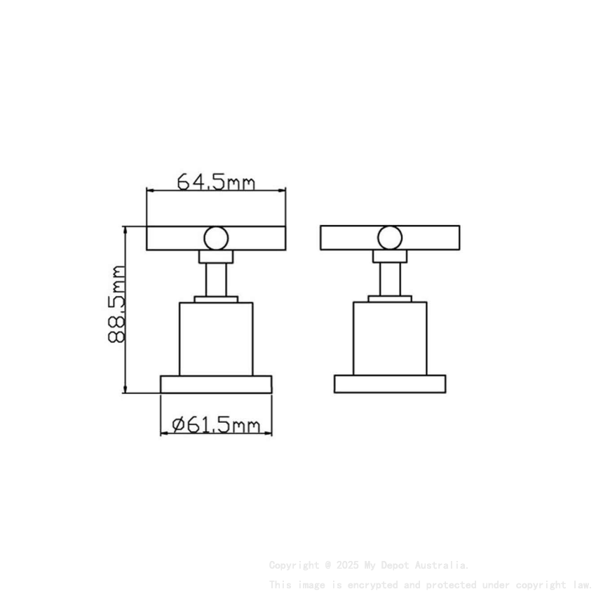 Wall Top Assemblies Chrome