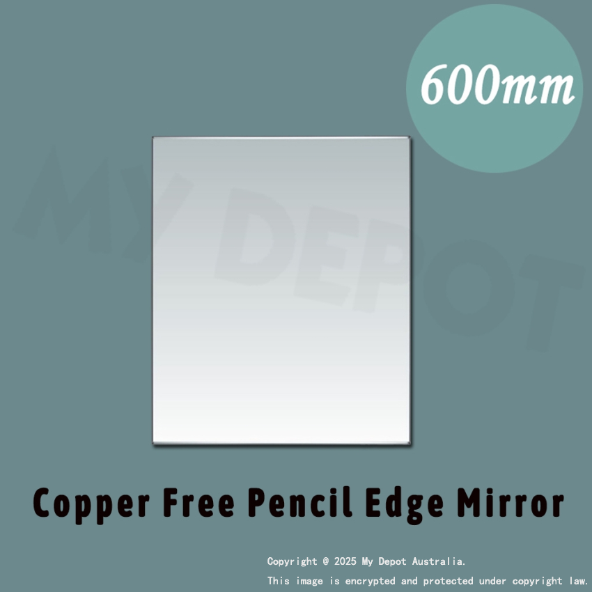 600mm Pencil Edge Rectangle Bathroom Plain Mirror