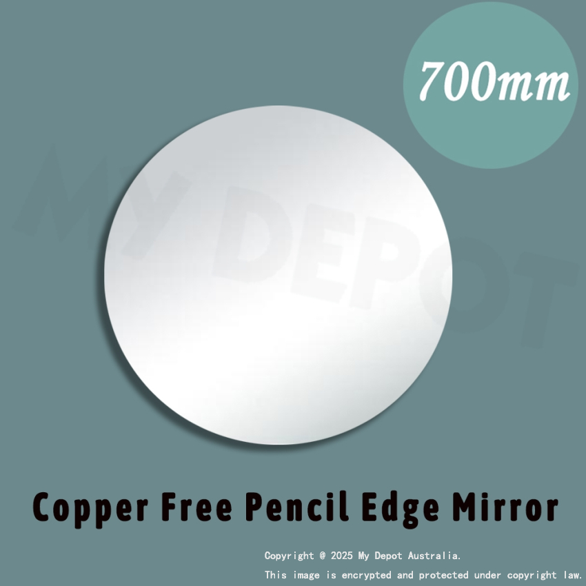 700mm Pencil Edge Round Bathroom Plain Mirror