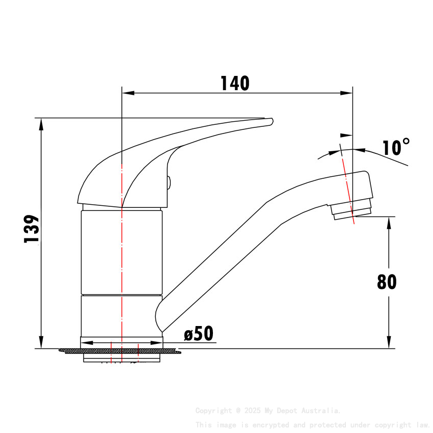 Mina II Basin Mixer Swivel Chrome
